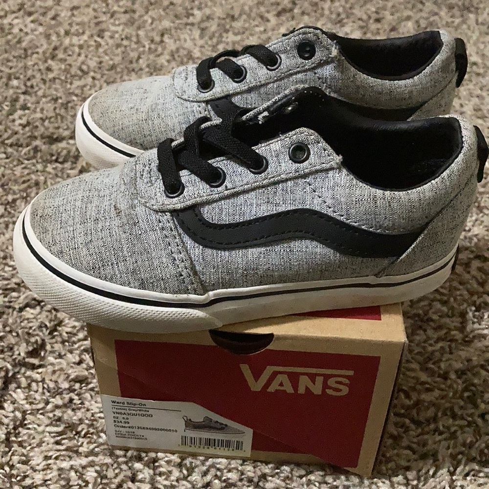 Grey and black vans